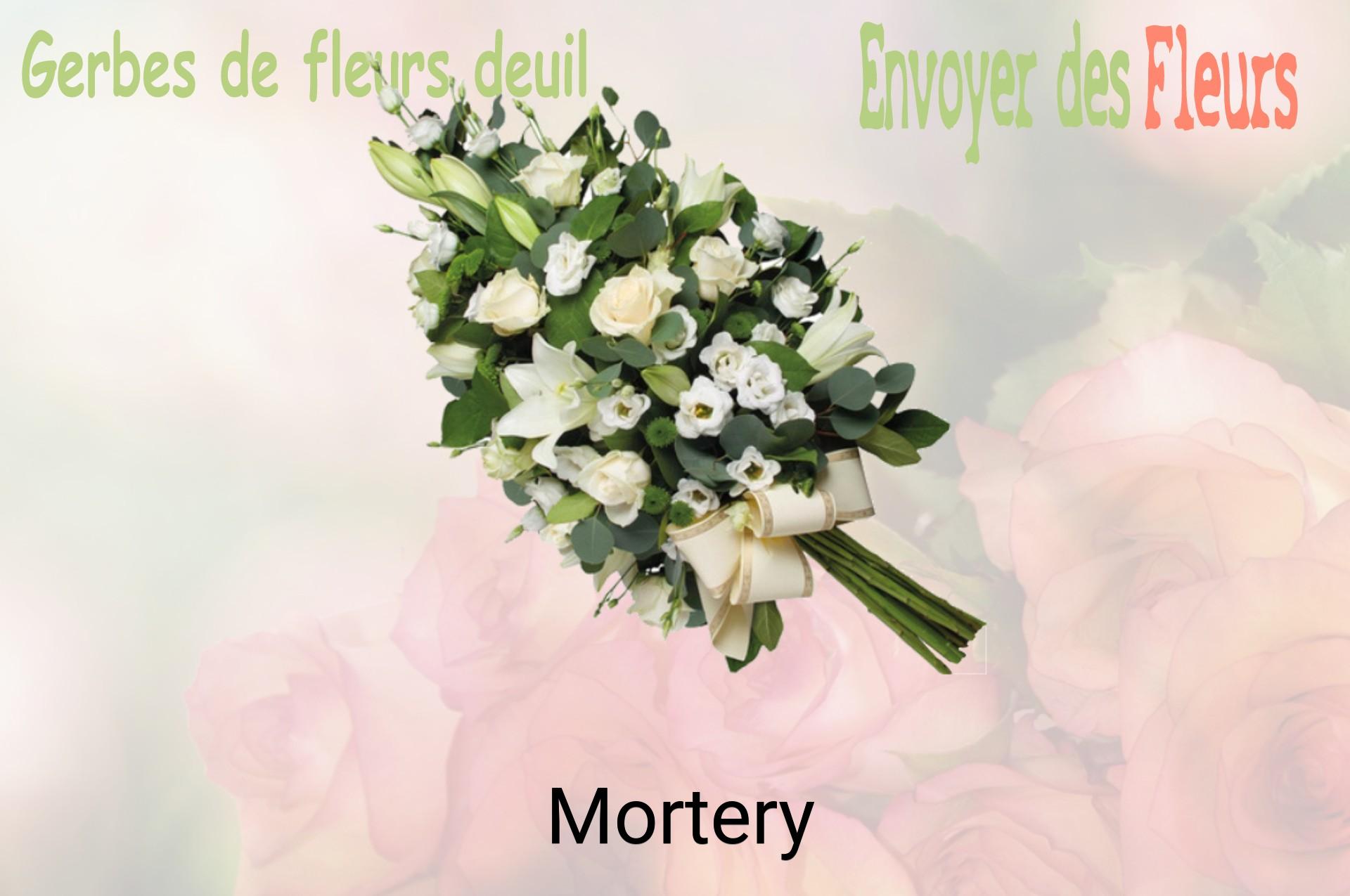 Gerbe de fleurs de deuil livrée à Mortery